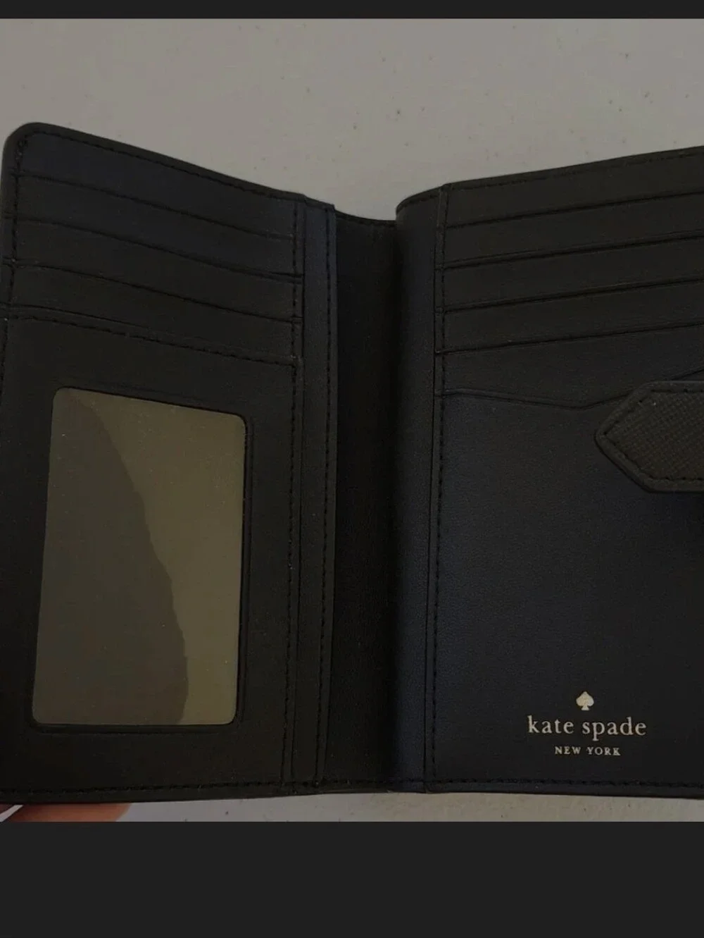 Kate spade Staci Colorblock Small Zip Around Wallet Warm Beige Black